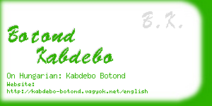 botond kabdebo business card